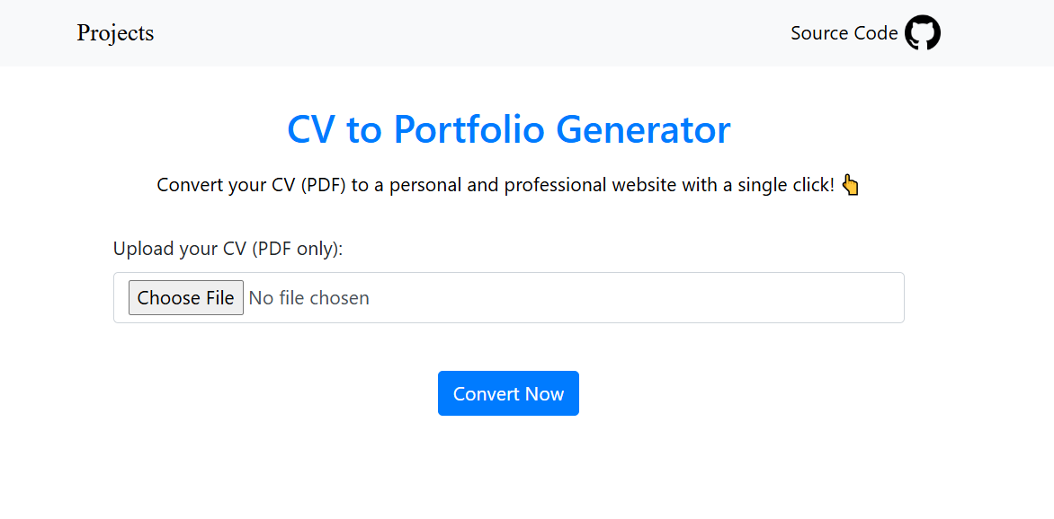 CV to Portfolio Generator